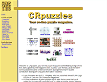 Tablet Screenshot of crpuzzles.com